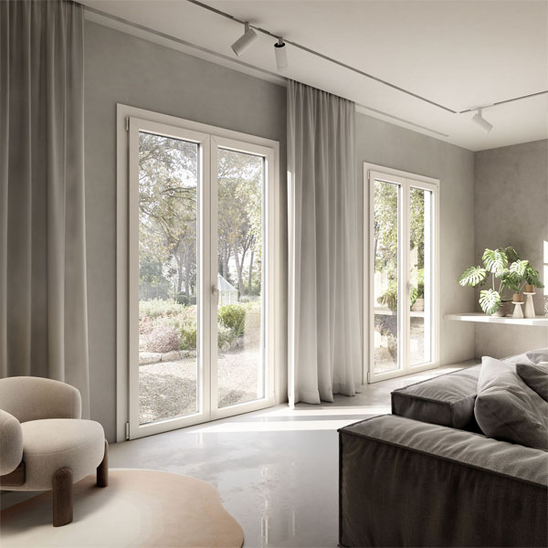 Porta finestra PVC 2 ante